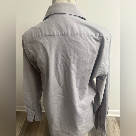 Gray Distressed Slim Fit Button Down! - Picture 2 of 14